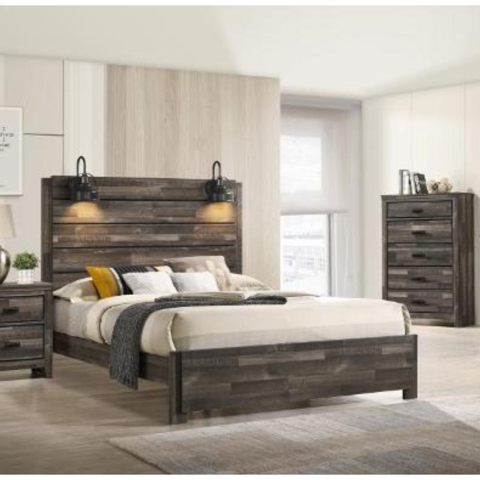 Crown Mark Carter B6800-K-BED King Panel Bed in One Box IMAGE 1